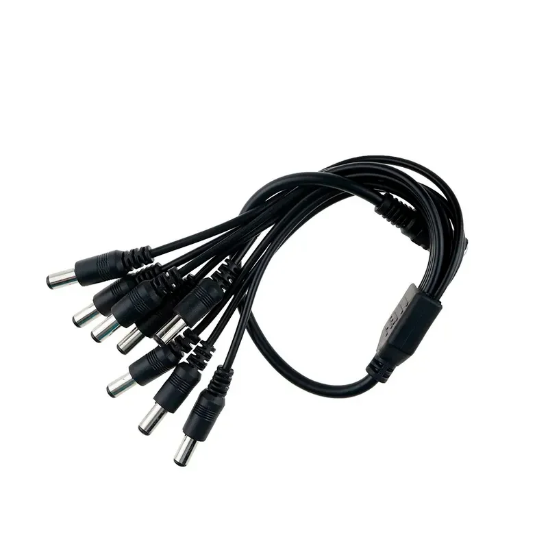 5.5x2.1mm DC Power Cable Female to 2,3,4,5,6,8 Male Plug Splitter Adapter for Security CCTV Camera and LED Strip DC Power Jack