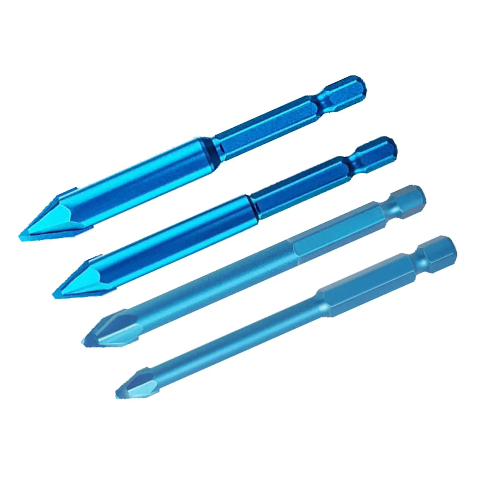 4x Tile Drills Bits Multifunctional Drilling Power Tool Parts Hollow Drill Set for Wall Masonry Granite Ceramic Common Brick