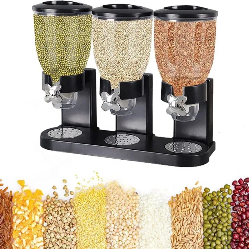 Wall Mount Single and Double Grain Dispensers Sealed Grain Essential Dry Food Dispensers Storage Boxes Grain Dispensers