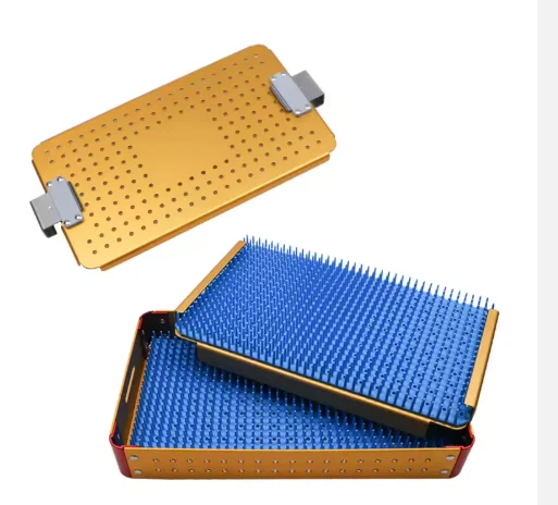 Double Layer Metal Sterilization Container Box Manual Power Source Autoclave Sterilizer Surgical Instruments fast shipping
