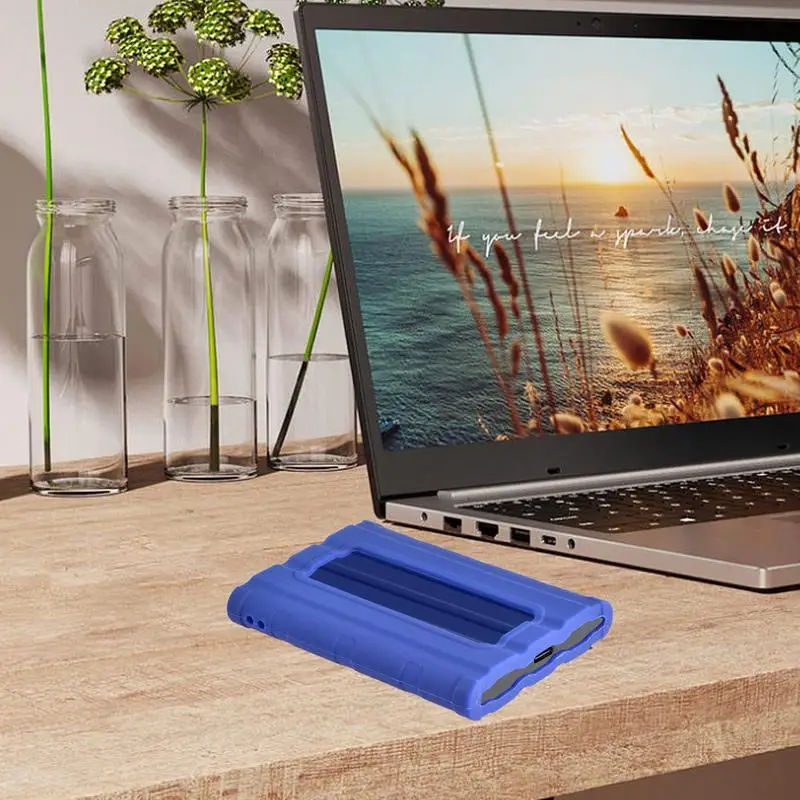 Silicone SSD Skin Sleeve Case com colhedor, portátil S-olid State Drive, Anti-Scratch Capa Protetora Shell, Samsung T7 Shield