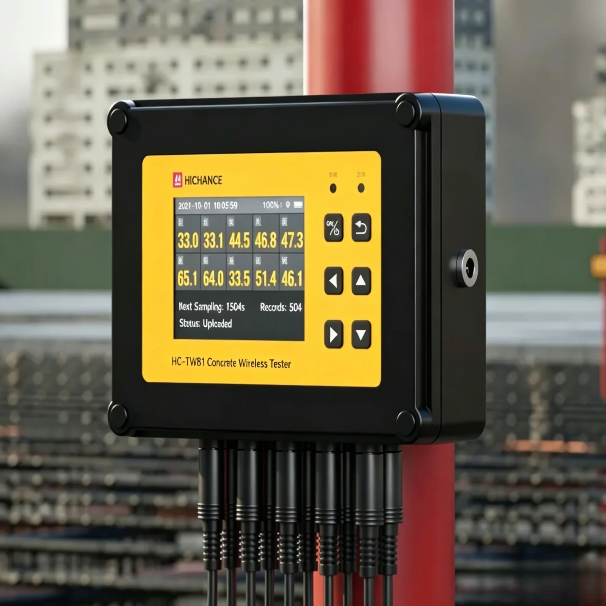 HC-TW80 Wireless Large Volume Concrete Thermometer 16-Channel Multi-point Detection Temperature Recorder Long-distance