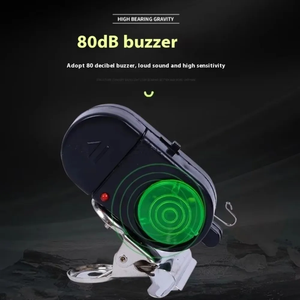 Electric Alarm Fishing Bite Alarm Sound Alert Function LED Light Indicator Fishing Bell Alarm Bite Detection Fishing Rod Alarm