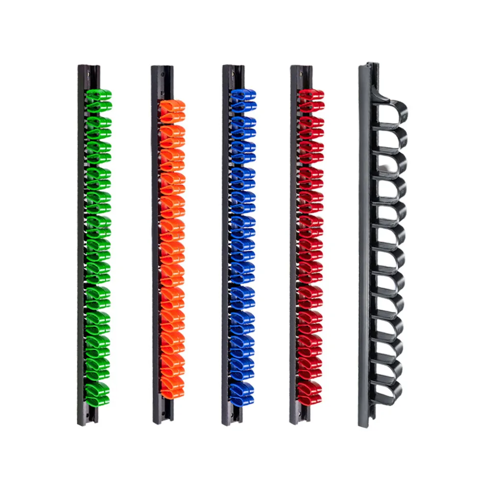 Screwdriver Organizer ABS Wall Mount Plastic Wrench Screwdriver Organizer Rail Rack Storage Holder Hand Tools Parts
