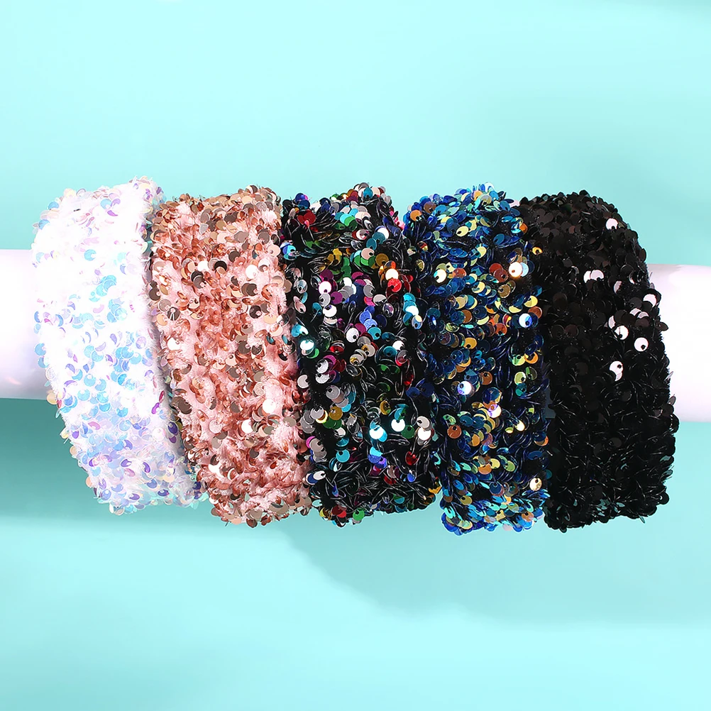 

Sequins Hair Hoop Pearl Headband for Women Stylish Flash Special Occasion Wedding Prom Party Evening Accessories Gift