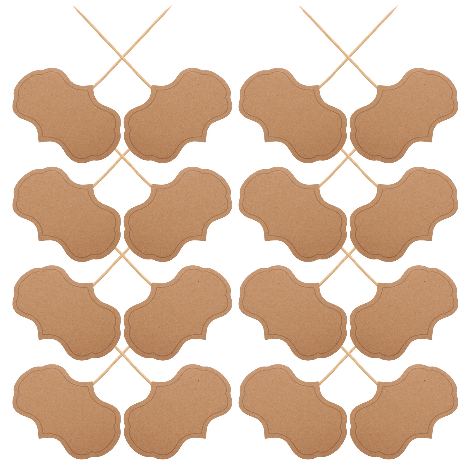 

24Pcs Blank Food Label Picks Reusable Chalkboard Style Cheese Markers for Buffet Party Supplies Board Labels Cupcake Decorations