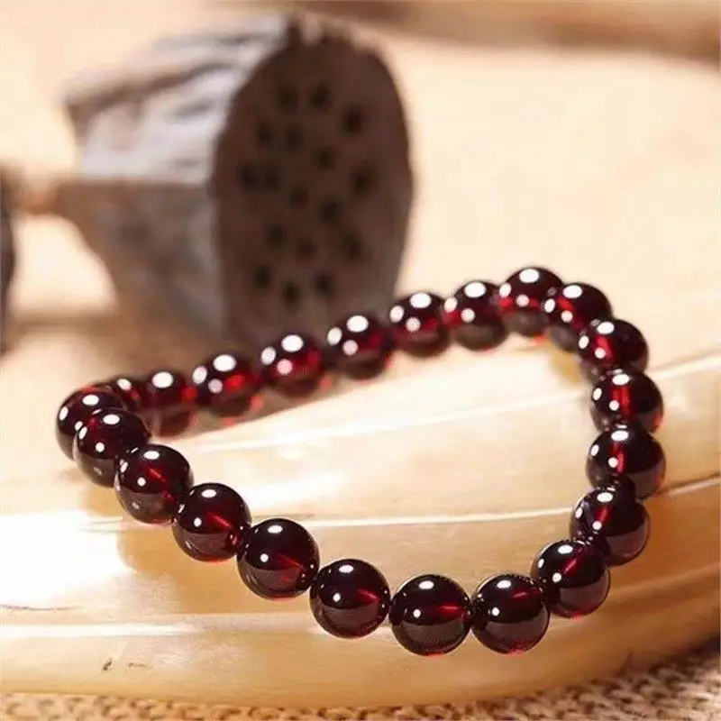 Collection Level9AGenuine Goods Wine Red Natural Optimized Garnet Single Circle and Multi Circle Bracelet Gift for Men and Women