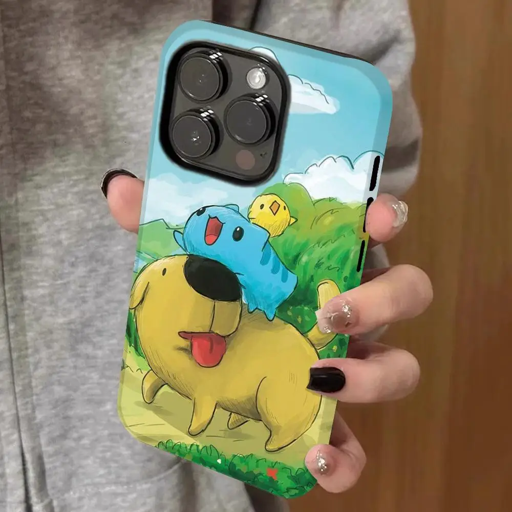 

Cat of capoo wallpaper Phone Case Double-layered 2-in-1 Film Case For IPhone 16 15 Promax 14 13 Pro 12 11 plus Samsung S Covers