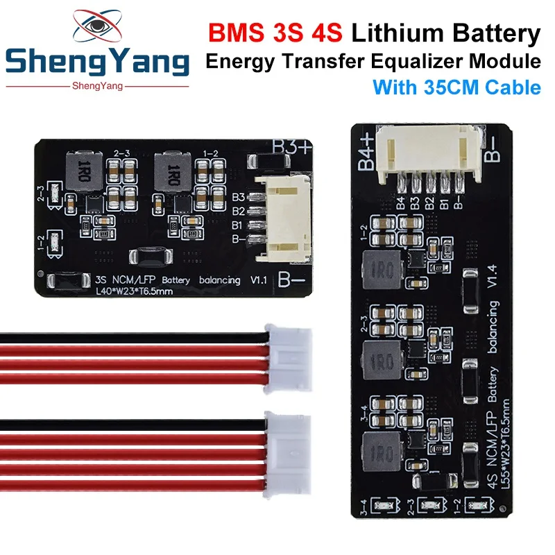 TZT BMS 3S 4S Active Balancer Board 1.2A Lifepo4 Lipo Li-ion Lithium Battery Energy Transfer Equalizer Module Inductive Version