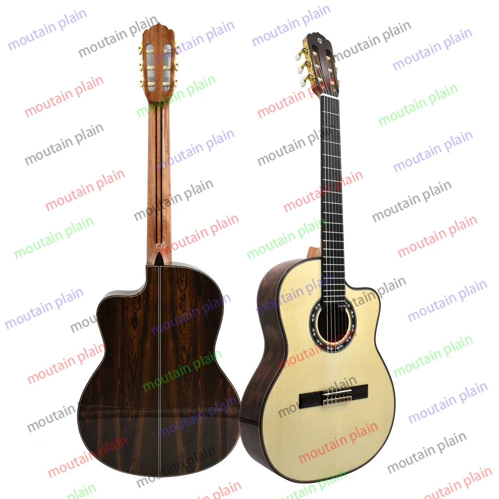 High Quality Classic Guitar 4/4 Size Top Solid Classical Guitar for  Spruce Top Solid Guitar for Professional Handmade