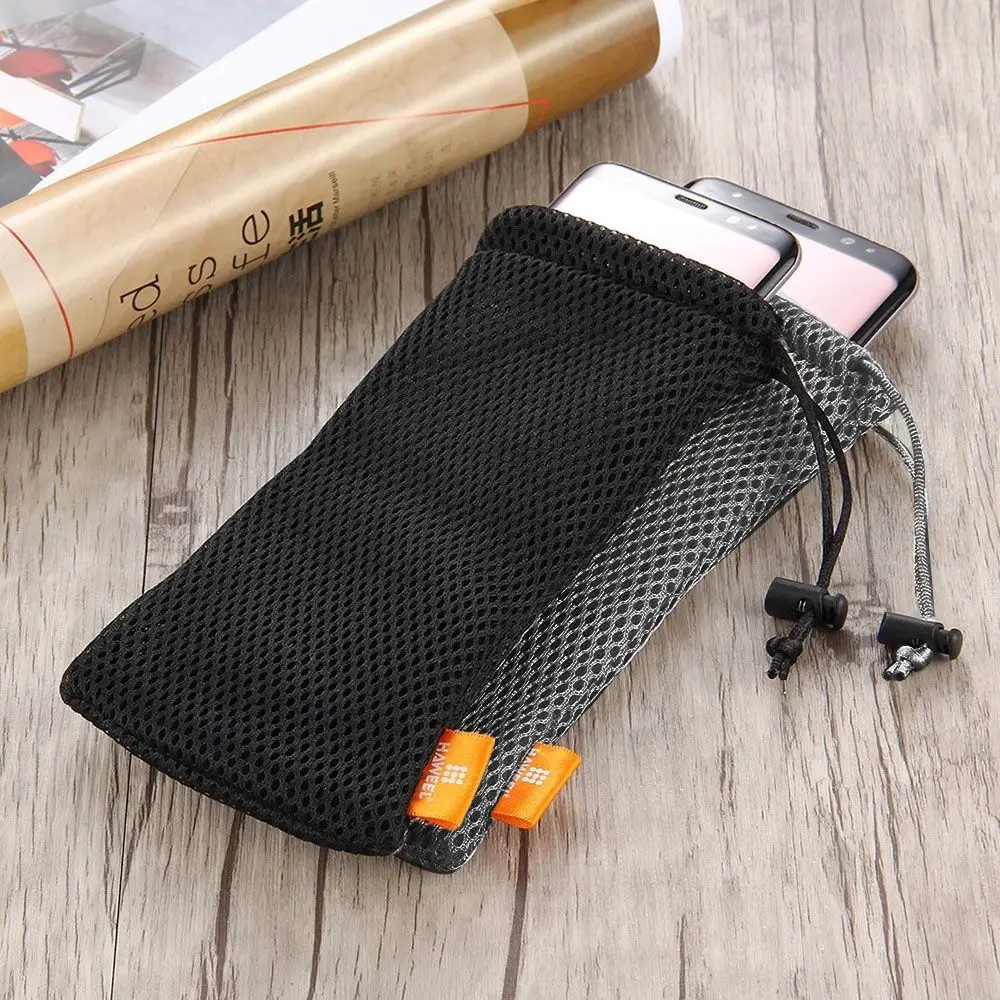 Bolsa de malla con cordón para auriculares y cables — vista 2