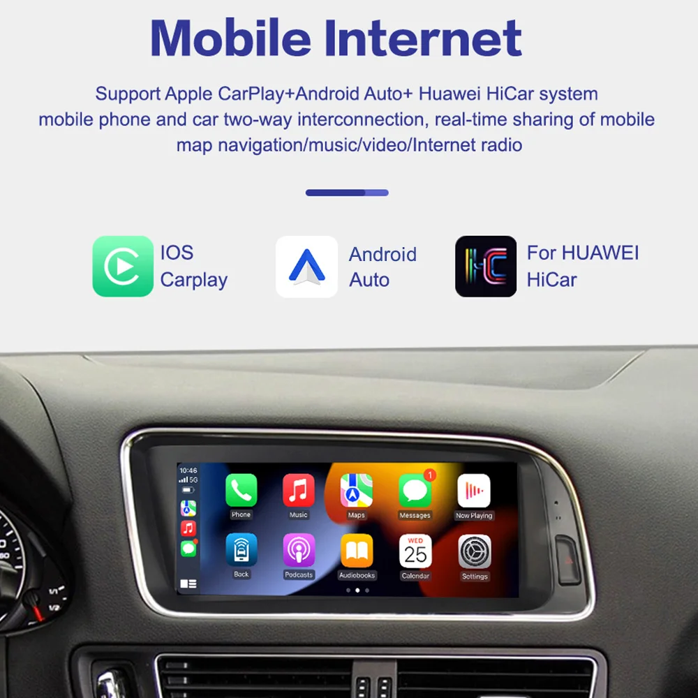 

8.8 Inch Linux CarPlay Car Radio For Audi Q5 2009-2017 Screen Multimedia Player GPS Navigation Head Unit Car Accessories DSP