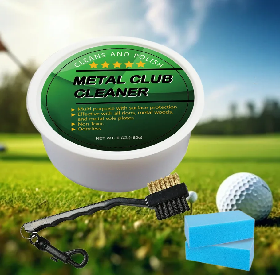 

Golf Iron Polishing Kit Club Cleaner Polish Cleaning Solution Golf Club Care Set Golf Brush Cleaner