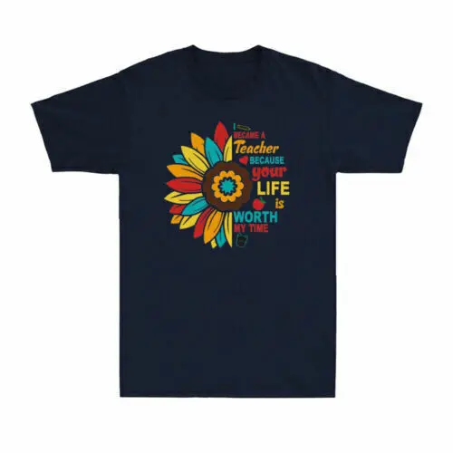 

T Shirt Gift Back to School Sunflower Become a Teacher