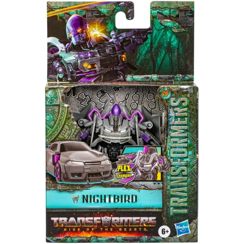 Hasbro Transformers Toys Movie 7 Deluxe Nightbird Rise of The Beasts Flex Changers Nightbird Action Figure Robot Toy Gift view 5