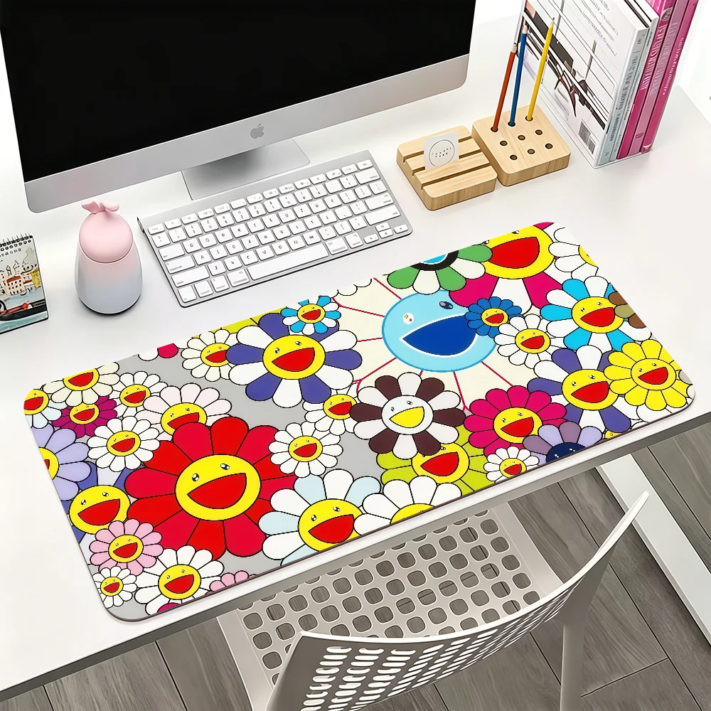 Art M-MurakamiES Flower T-Takashi Mouse Pad For Office Gaming And Keyboards Non-Slip Large Waterproof
