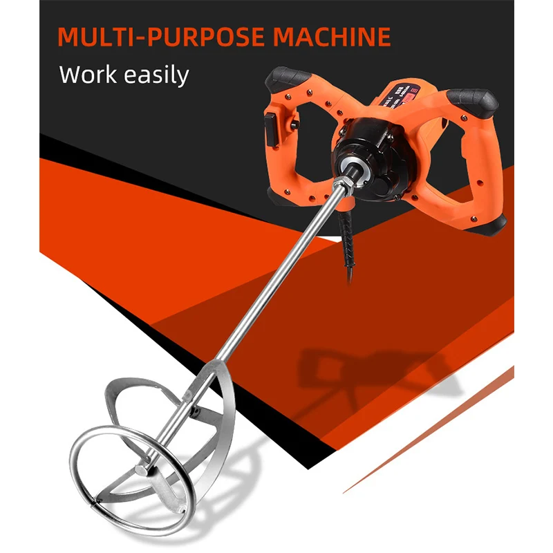 220V Electric Cement Mixer Professional Adjustable Mortar Mixer Putty Powder Mixing Machine for Wall Work Plaster Mixing Machine