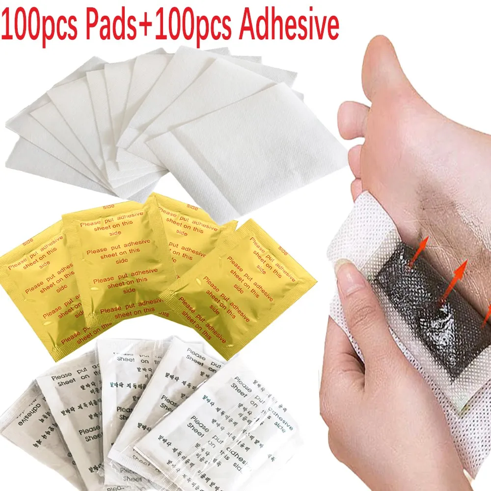 

Detox Foot Patch Bamboo parches desintoxicantes With Adhersive Foot Care Tool Improve Sleep slimming foot patches toxin removal