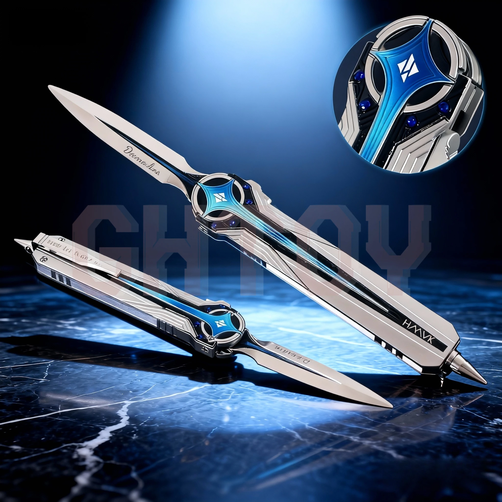 28cm/11.02 Delta Force Game Peripheral Polaris Folding Knife Desktop Display Ornaments Collection Birthday Gift for Girl Boy Toy