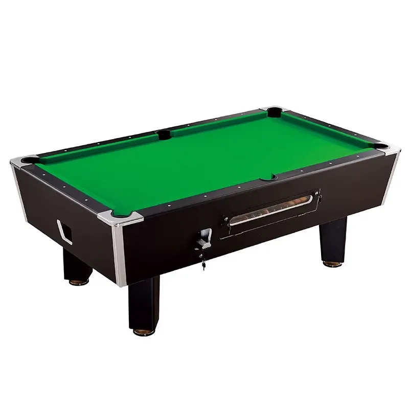MDF Coin-Operated Pool Table with Automatic Ball Return System for Bar & Club 7/8FT Pool Table  Support Pockets Customized