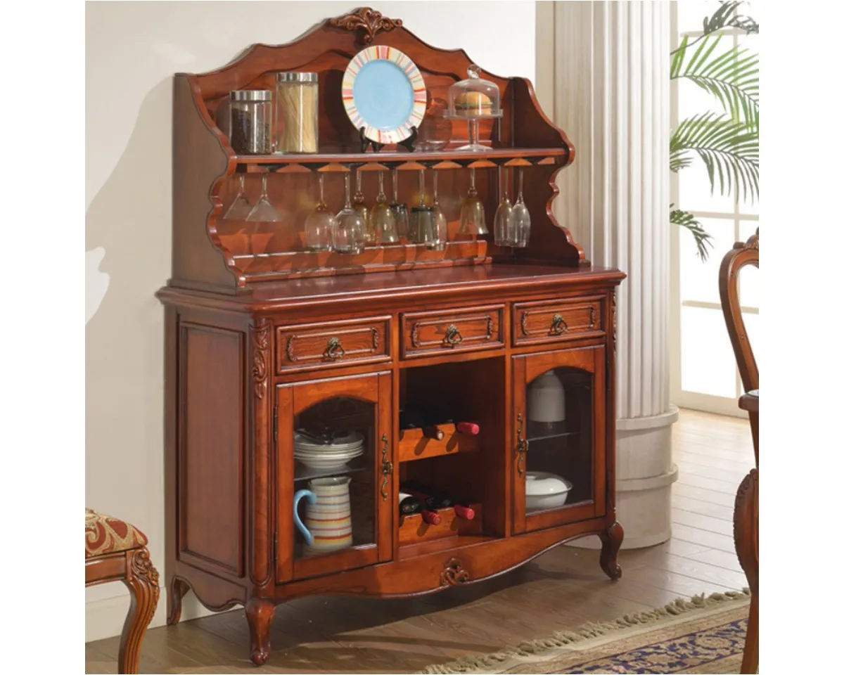 Dining Room Restaurant Kitchen Hotel Accessories Classic Wooden Sideboard Cabinet Dining Room Showcase GMD46