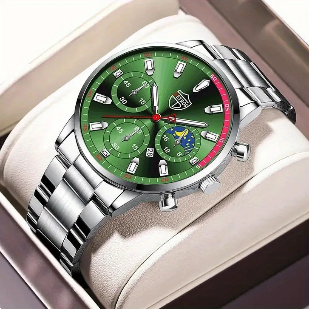 

Модные мужские часы, роскошные мужские спортивные кварцевые наручные часы, ремешок для часов из сплава, деловые повседневные часы,