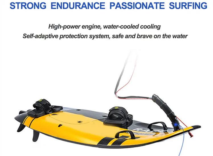 Carbon Gas Powered Jet Surfboard, 50km/h Speed Custom Color Plywood Pack For Unisex Offshore Water Sports