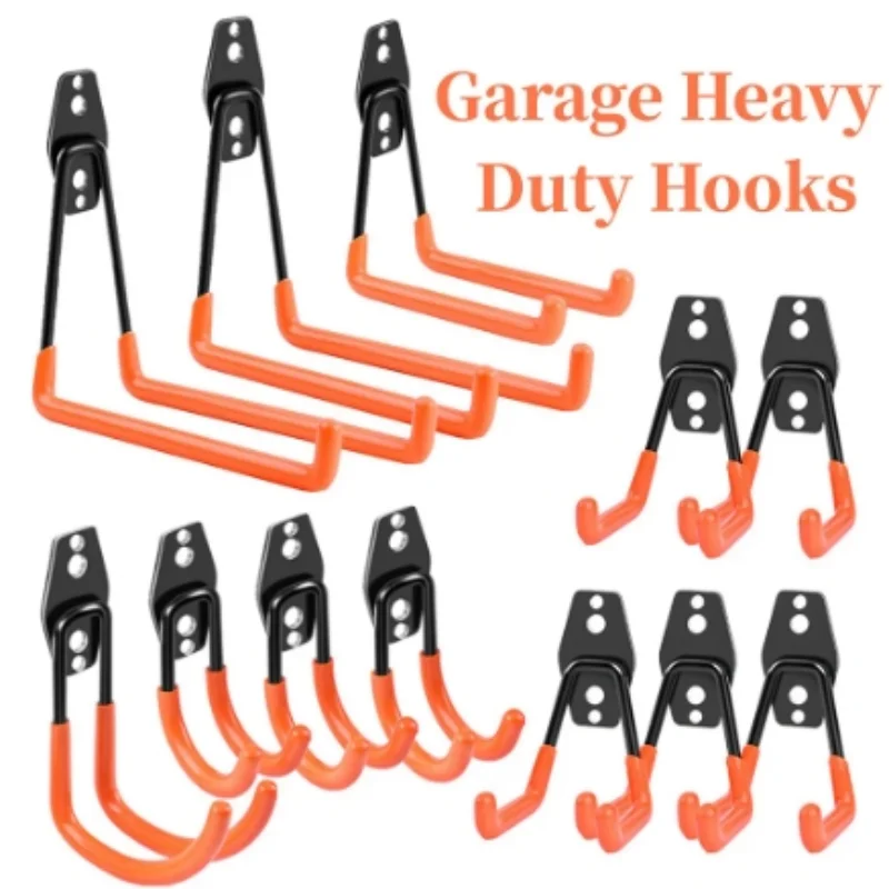 1PC Heavy Duty Metal Hook Garage Organizer Wall Mount Bicycle Hanger Hooks Wall Mount Anti-slip Storage Hook Garage Storage Tool