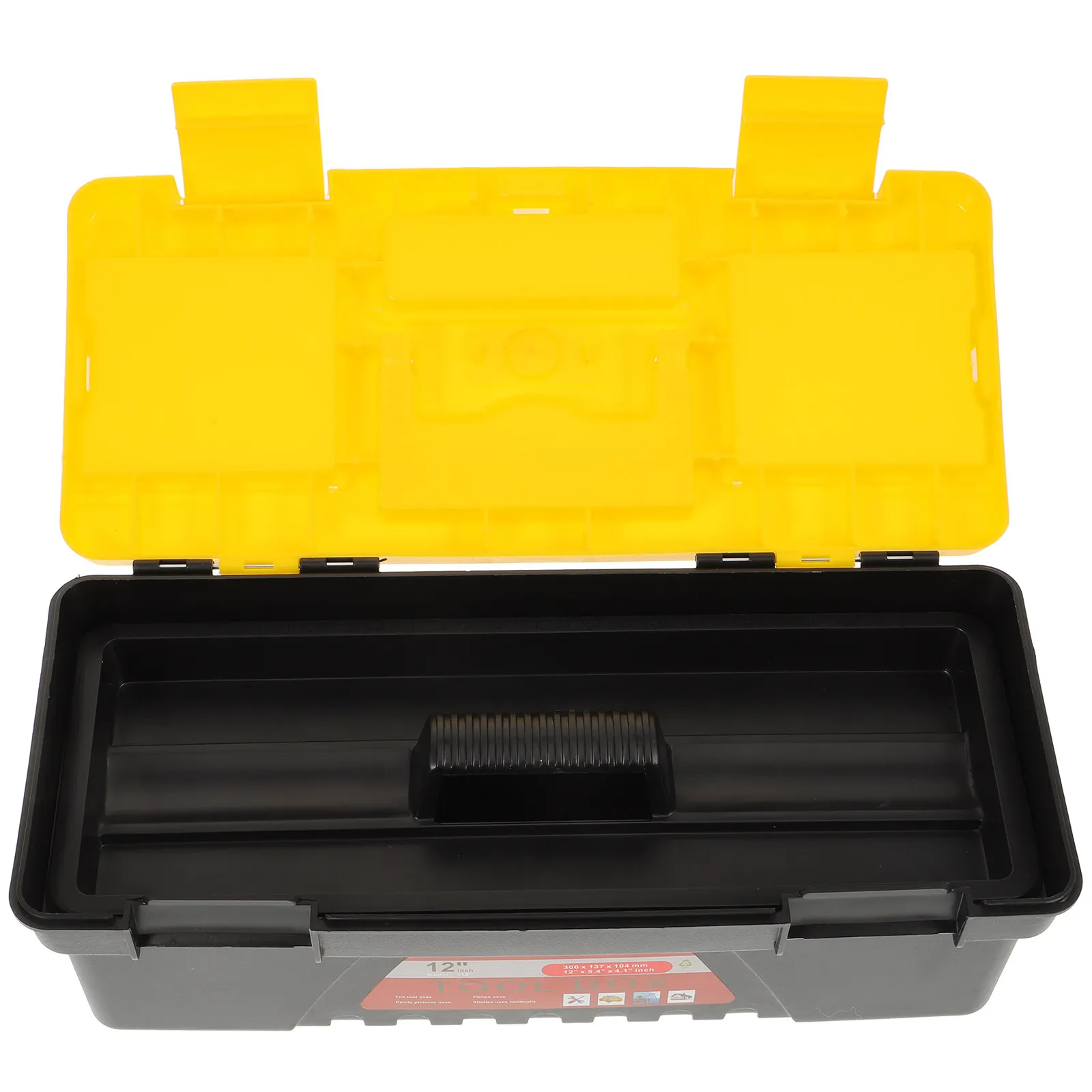 

1Pcs Heavy-Duty Plastic Tool Storage Box Large Capacity Repair Toolbox Buckles Portable Tool Case for Home Garage