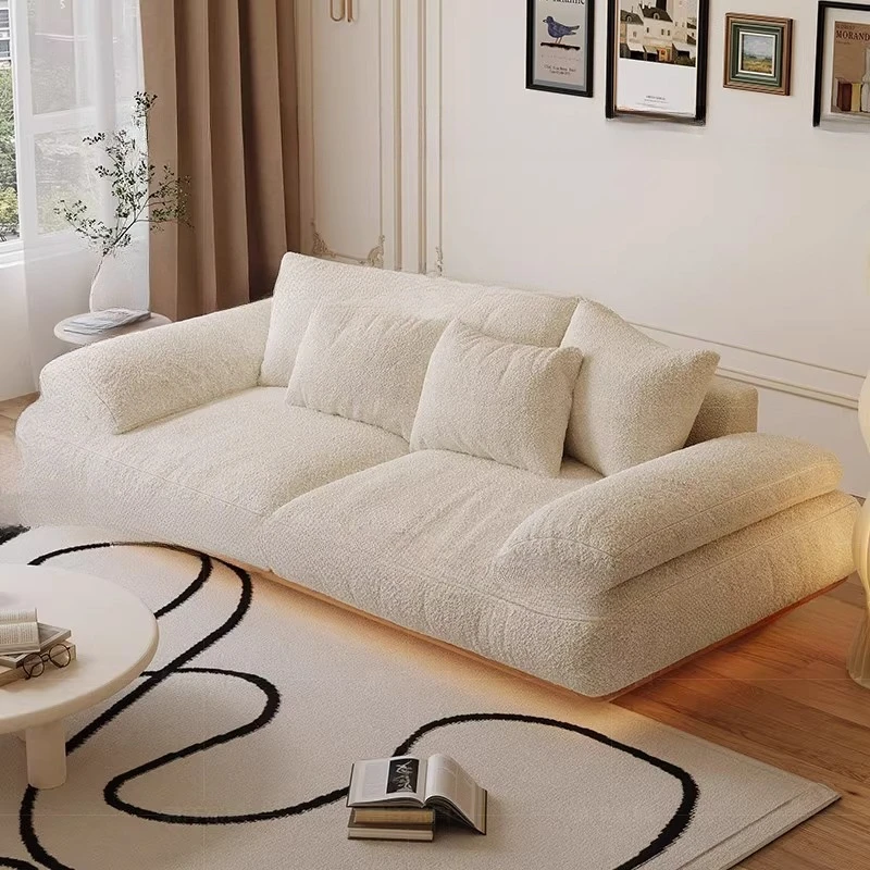أريكة صف مستقيم معلقة جديدة لعام 2025، أريكة قماشية حديثة وبسيطة لثلاثة أشخاص في غرفة المعيشة #1