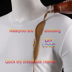 Waterproof Anti-stain T-shirt Sports Short Sleeve Team Construction Work Clothes Advertising Culture Shirt Speed Dry Clothes
