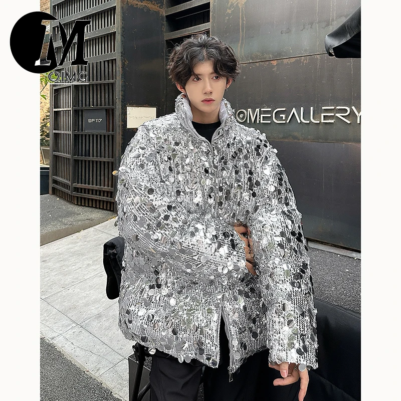 [OIMG] Simple And Versatile Sequin Reflective Stage Warm Cotton Jacket