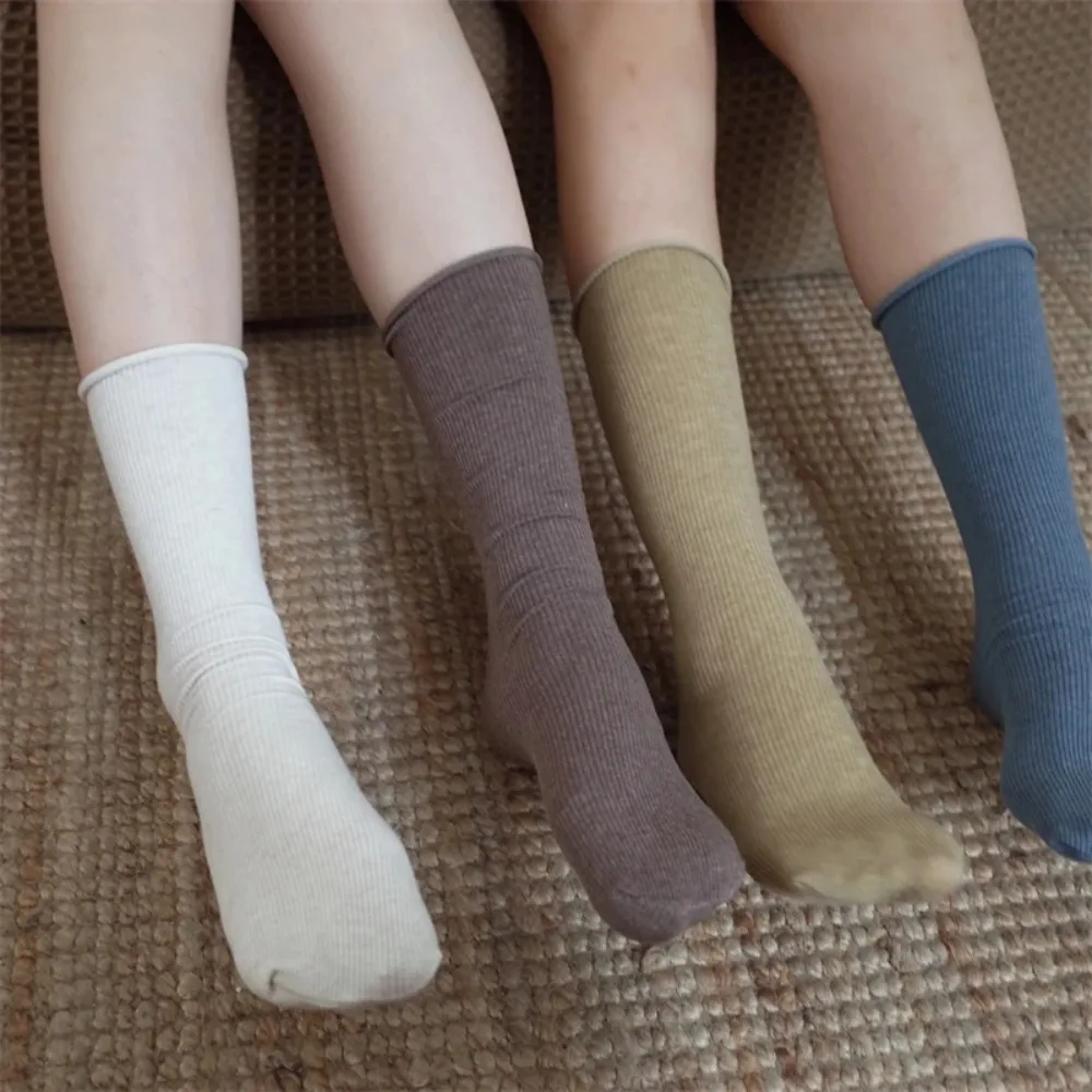 Women Socks Colorful Women Cotton Socks Korean Style Comfort Long Elastic Breathable Slouch Sock for Girls Casual Sock Носки 양말