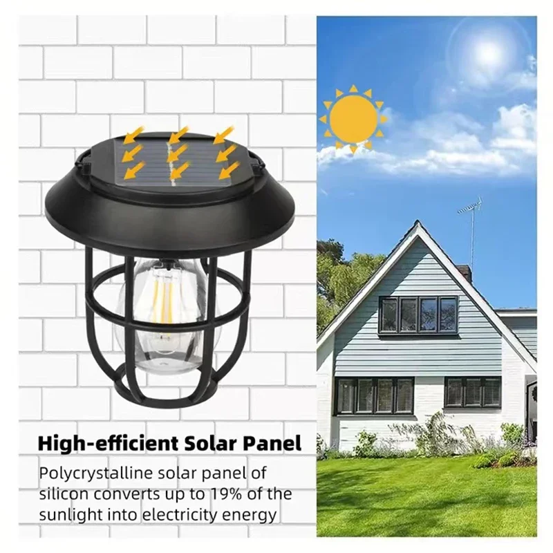 3IN1 Outdoor Solar Camping Wall Lamps Lawn Lamps Floor Lamp LED Induction Lamps Garden Landscape Lamps Decorative Tungsten Lamp