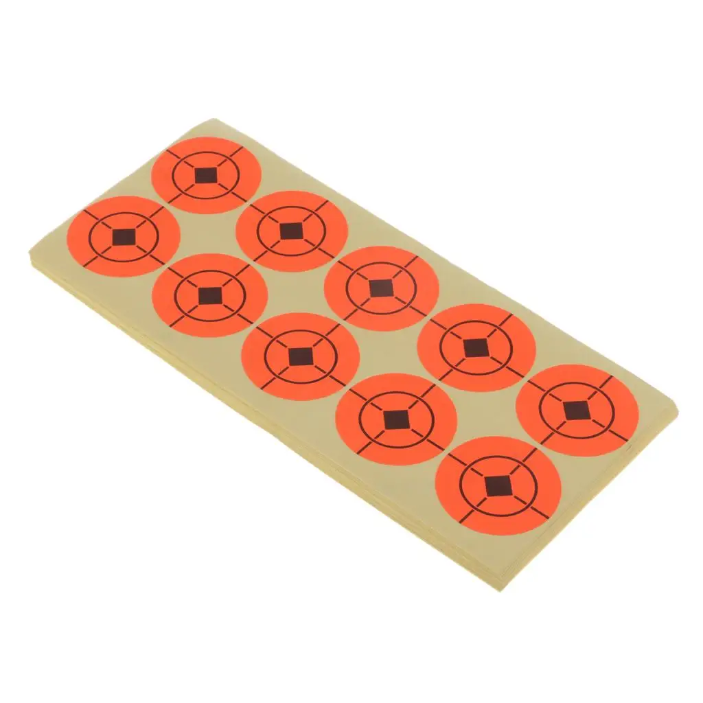 Paper Targets Self Adhesive Sticker 250 Count Fluorescent Orange for Shooting Practice