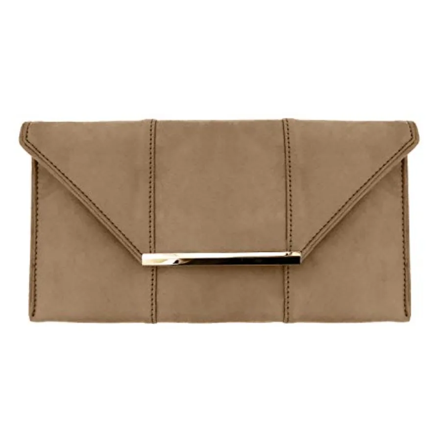 JNB Faux Microsuede Envelope Clutch