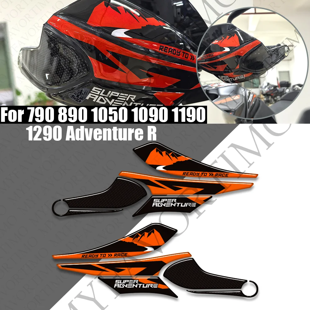 For 790 890 1050 1090 1190 1290 Adventure R ADV Motorcycle Hand Guard Handguard Handshield 3D Stickers moto Decals
