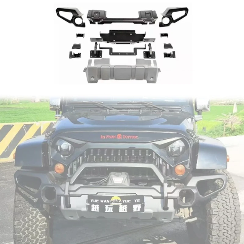 

Стальной передний бампер 4x4 для Jeep Wrangler JK 2007-2017, аксессуары для внедорожников