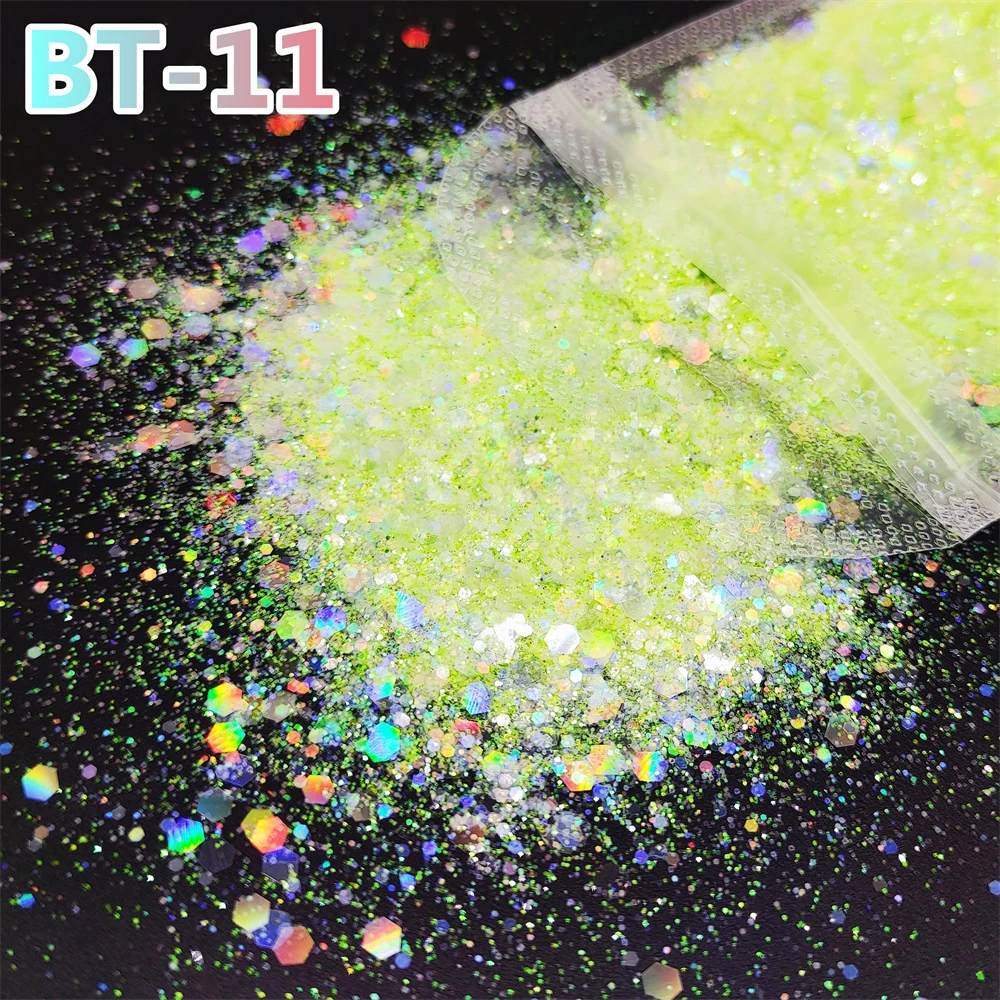 20g/bag  Holographic Hexagon UV Gel Varnish Nail Tips Glitter Powder nAIL Glitter Flakes Sparkly  Nail Art Decoration Sequin