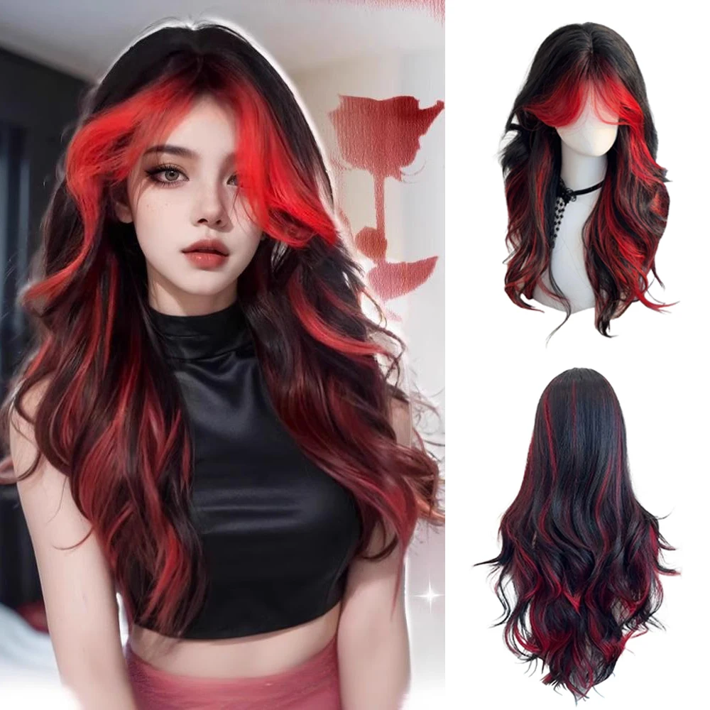 

24-Inch Gradient Layered Synthetic Wavy, Gothic Style, Natural And Fluffy, Suitable For Women'S Daily Role-Playing Lolita Wig