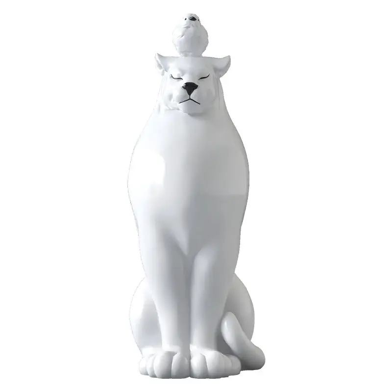 Large Animal Floor-standing Ornaments Light Luxury High-end Sculptures Decorate Living Room TV Cabinet Figurines & Miniatures