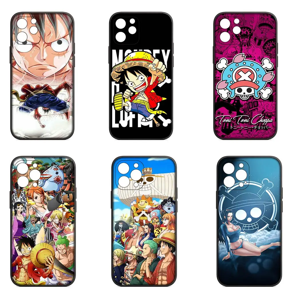 Trafalgar Law One Luffys P-Pieces Cover Phone Case for Apple iPhone 15 14 Plus 13 12 Mini Pro Max + 13Pro 14+ 15+ Flexible Coque