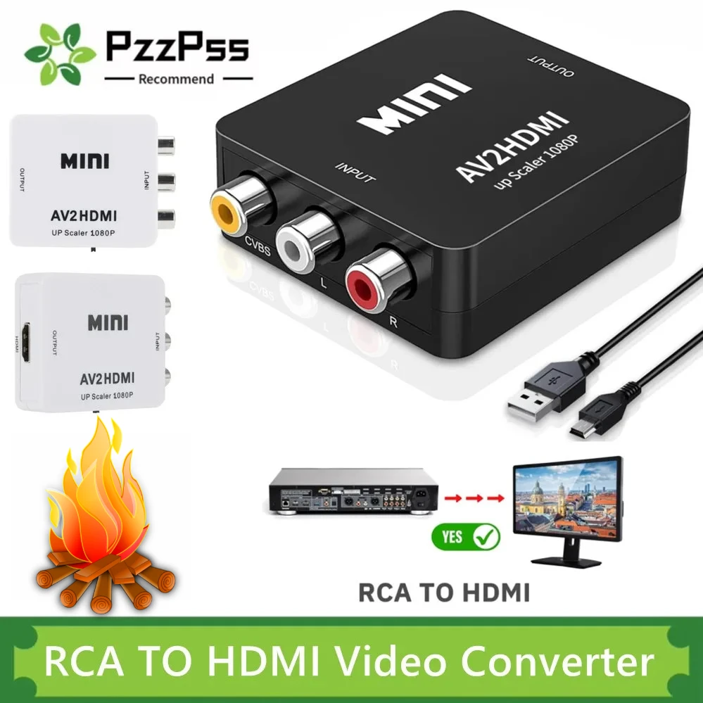 1080P Rca Av To Hdm…