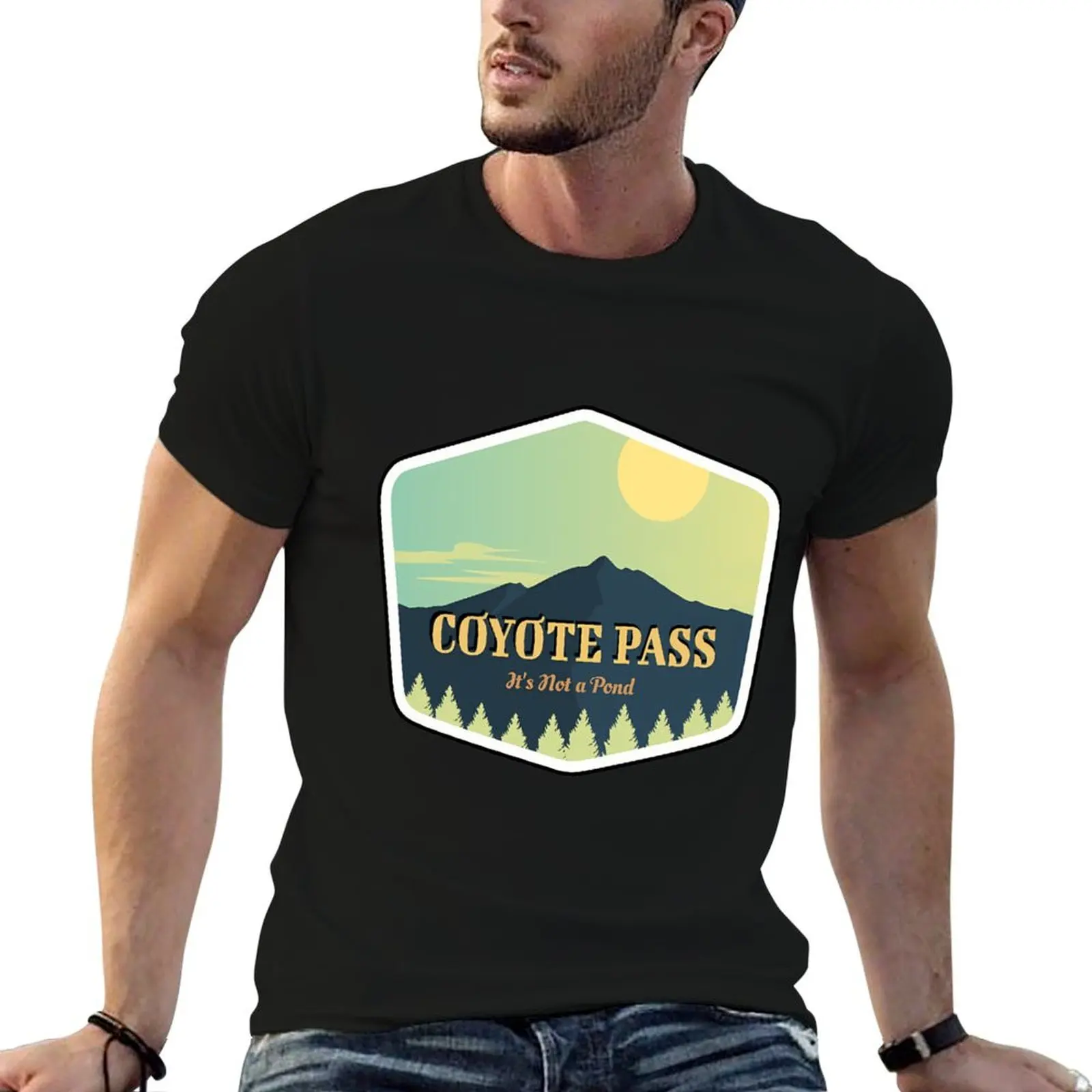 Coyote Pass T-Shirt Big Size Short Sleeve Tee for Men