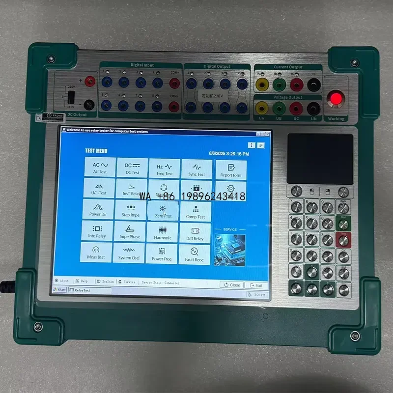 Wmwmnu for 70VA 90VA Phase Voltage High Accuracy Three Phase Relay Protection Tester Blue With Software Self Calibration