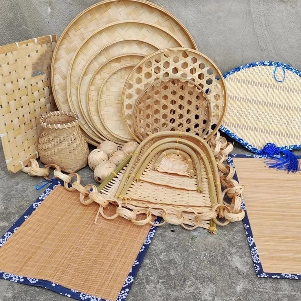 Creative Bamboo Hanging Decorations for Kindergarten - Fish Baskets Hats & Chain - Unique Eco-Friendly Classroom Supplies