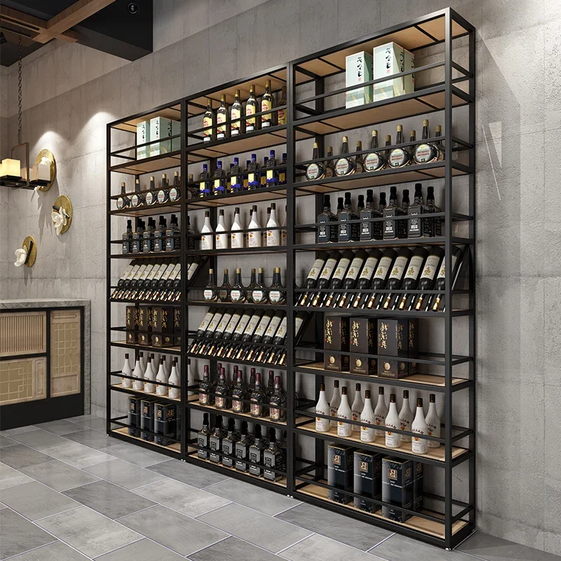 Mobile Shelves Bar Cabinet Living Room Kitchen Restaurant Display Wine Cabinet Multifunctional Vitrina Drinking Bar Furniture