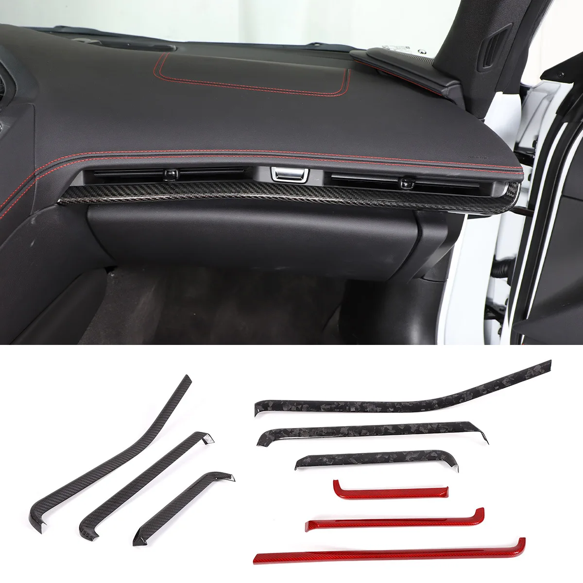 

central control dashboard trim, for Corvette C8 real carbon fiber auto accessories