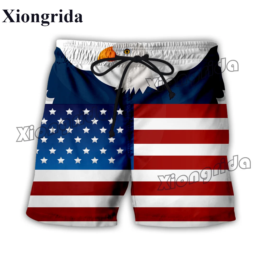 

Летние мужские шорты с принтом флага США, в стиле хип-хоп, для уличной моды, пляжные шорты, модные плавки, уличная одежда