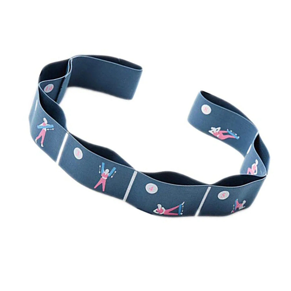 

Yoga Strap Adjustable Length Belt Stretching Rope Gym Accessories Women Men Flexibility Traction Training Bands Blue
